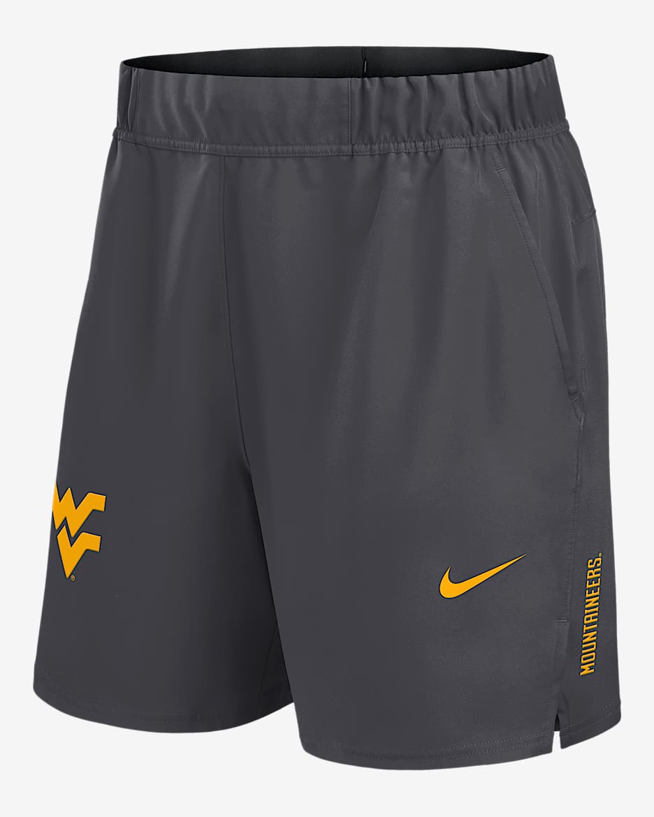 West Virginia Primetime Victory Primary Logo Men’s Nike Dri-FIT College Shorts - Grey