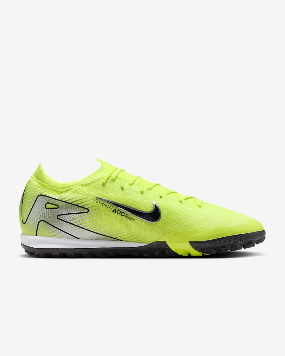 Nike Mercurial Vapor 16 Pro TF Low-Top Football Shoes - Volt/Black