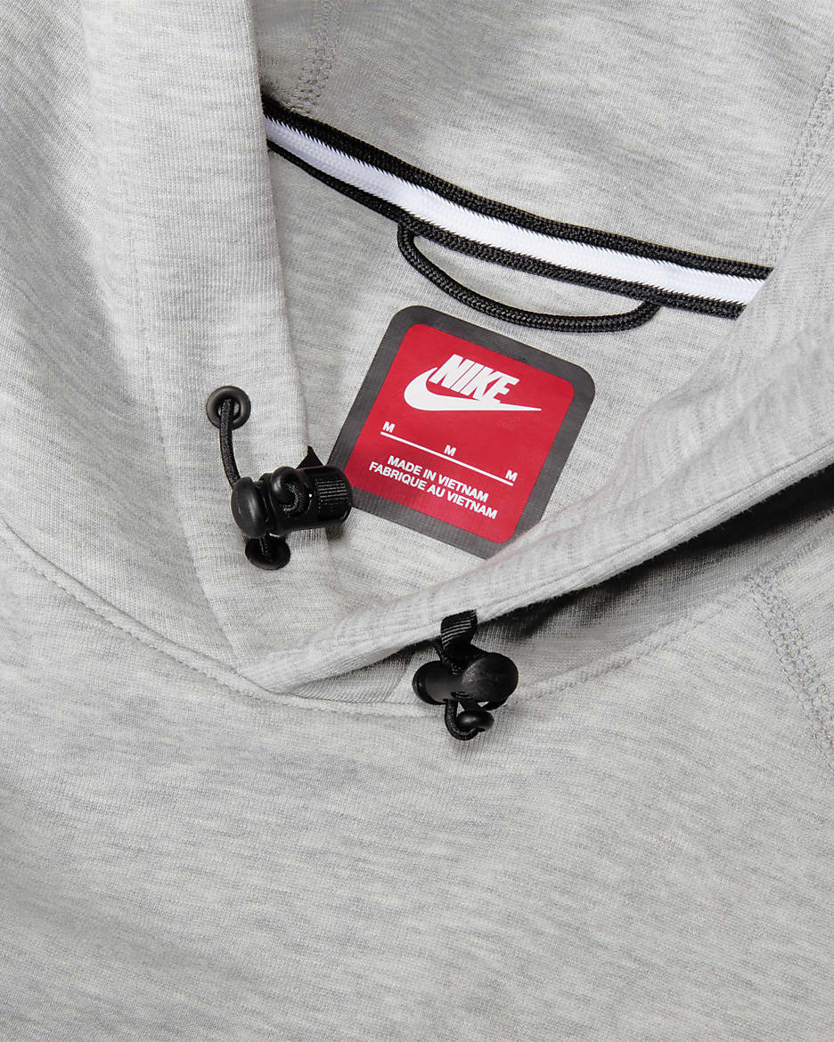 Nike Sportswear Tech Fleece hettejakke til herre - Dark Grey Heather/Svart