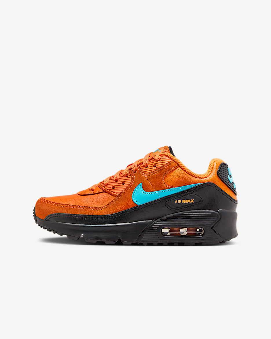 Nike Air Max 90 SE Zapatillas - Niño/a - Mandarin/Negro/Blanco/Blue Fury