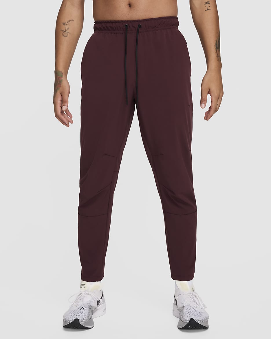 Nike Unlimited Men's Dri-FIT Tapered Leg Versatile Pants - Burgundy Crush/Black/Burgundy Crush