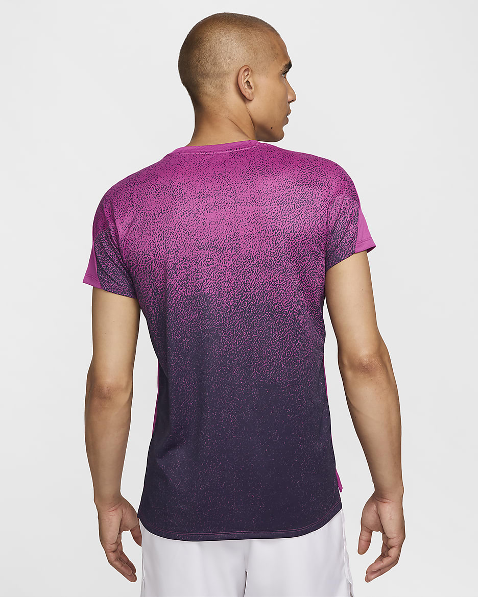 NikeCourt Slam Camiseta de tenis Dri-FIT - Hombre - Hot Fuchsia/Blanco