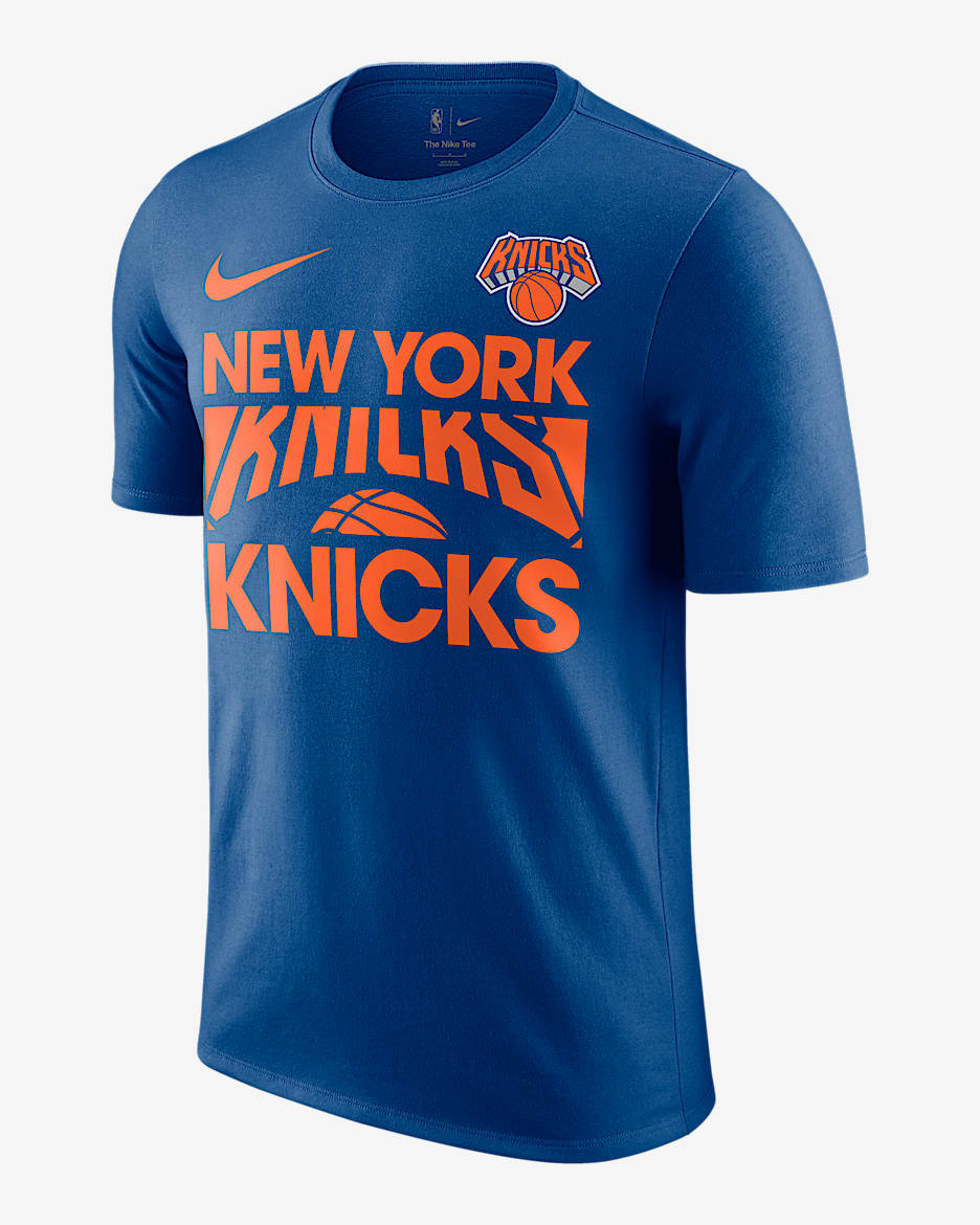 Playera Nike NBA para hombre New York Knicks Courtside - Azul enérgico