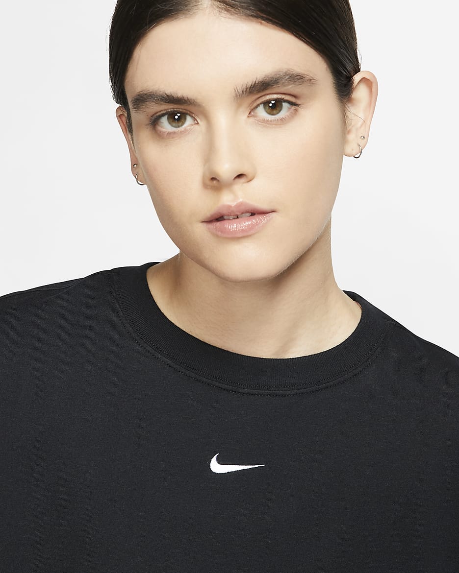 Vestido Nike Sportswear Essential para mulher - Preto/Branco