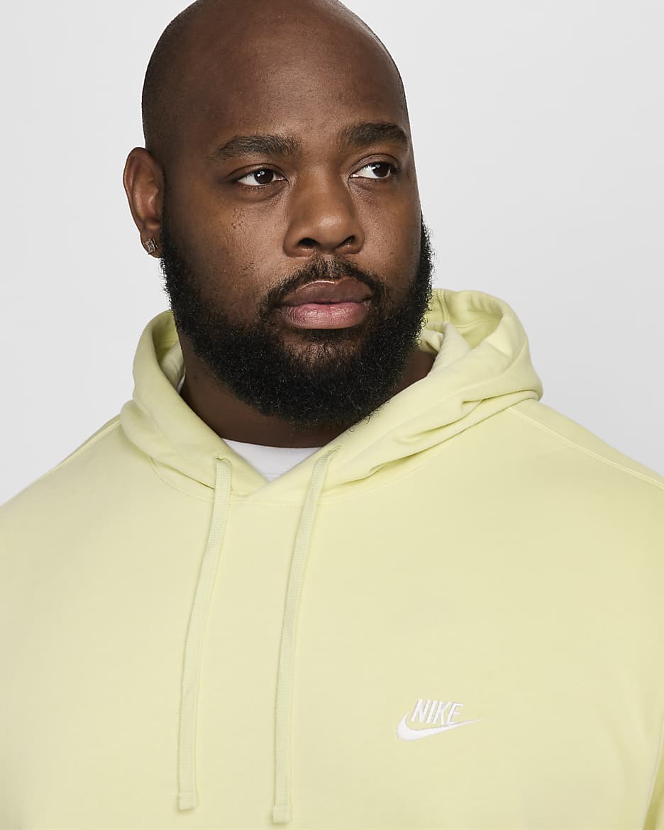 Nike Sportswear Club Fleece Kapüşonlu Sweatshirt - Life Lime/Life Lime/Beyaz