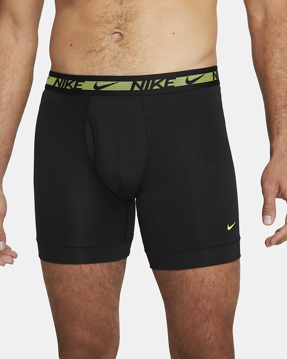 Nike Dri-FIT Ultra-Stretch Micro Men's Boxer Briefs (3-Pack) - Black