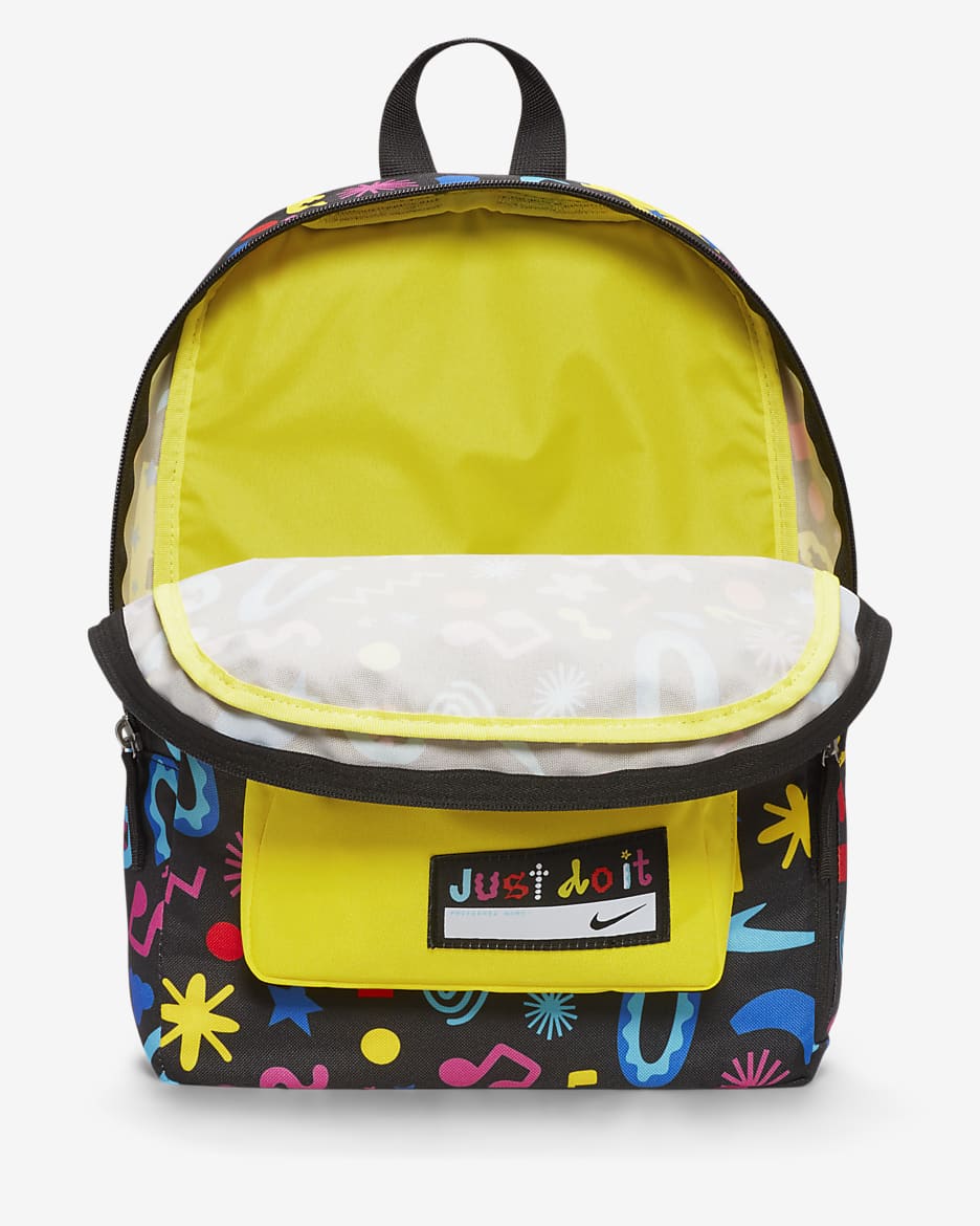 Nike Classic Kids' Backpack (16L) - Black/Opti Yellow/Black