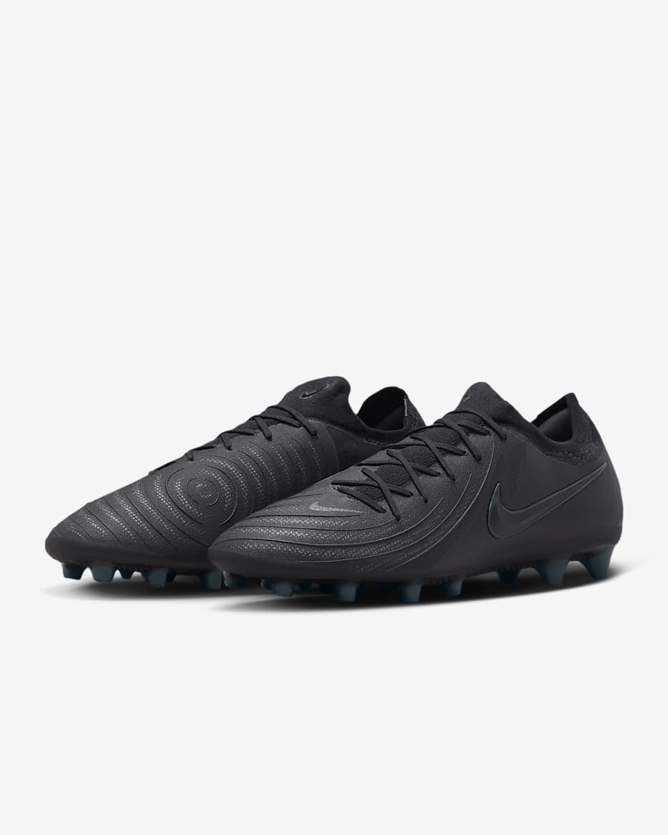 Chuteiras de futebol de cano baixo AG Nike Phantom GX 2 Pro - Preto/Deep Jungle/Preto