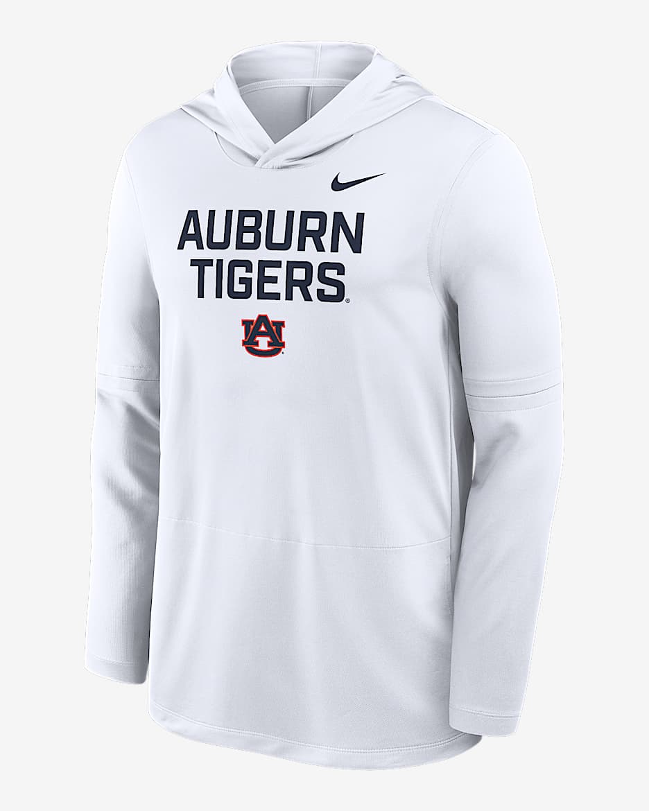 Auburn Sideline Men's Nike Dri-FIT College Long-Sleeve Hooded Top - White