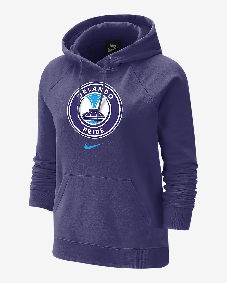 Sudadera con gorro de fútbol universitario Nike de tejido Fleece para mujer Orlando Pride - Orquídea nuevo