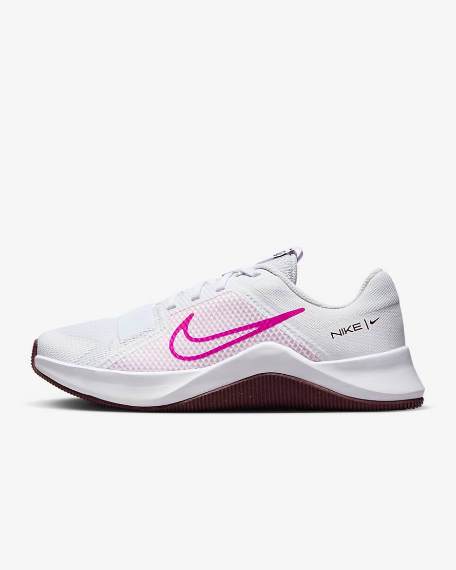 Nike MC Trainer 2 Women’s Workout Shoes - White/Pink Foam/Dark Team Red/Fierce Pink