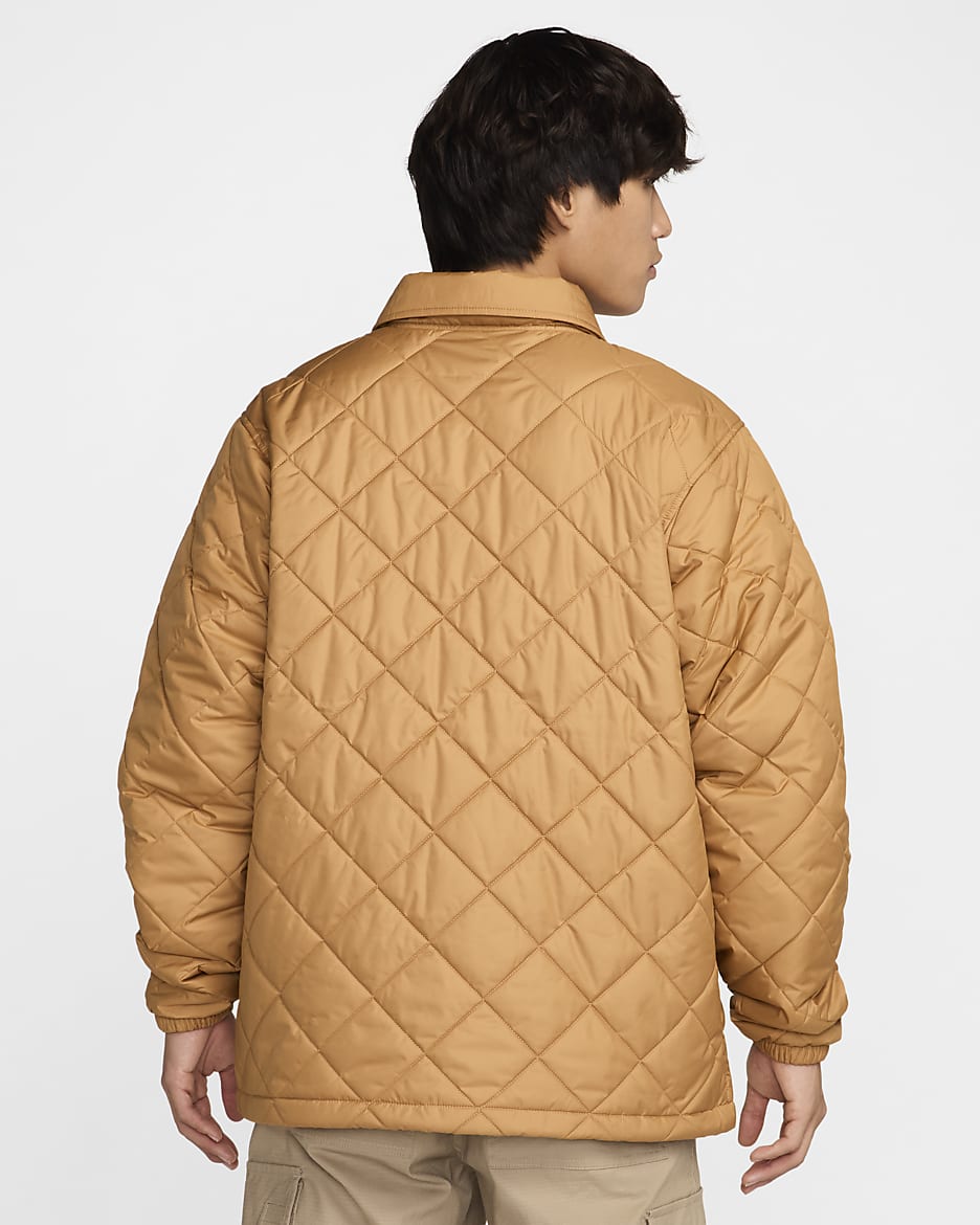 Veste isolante matelassée légère Therma-FIT Nike Club pour homme - Flax/Noir/Flax