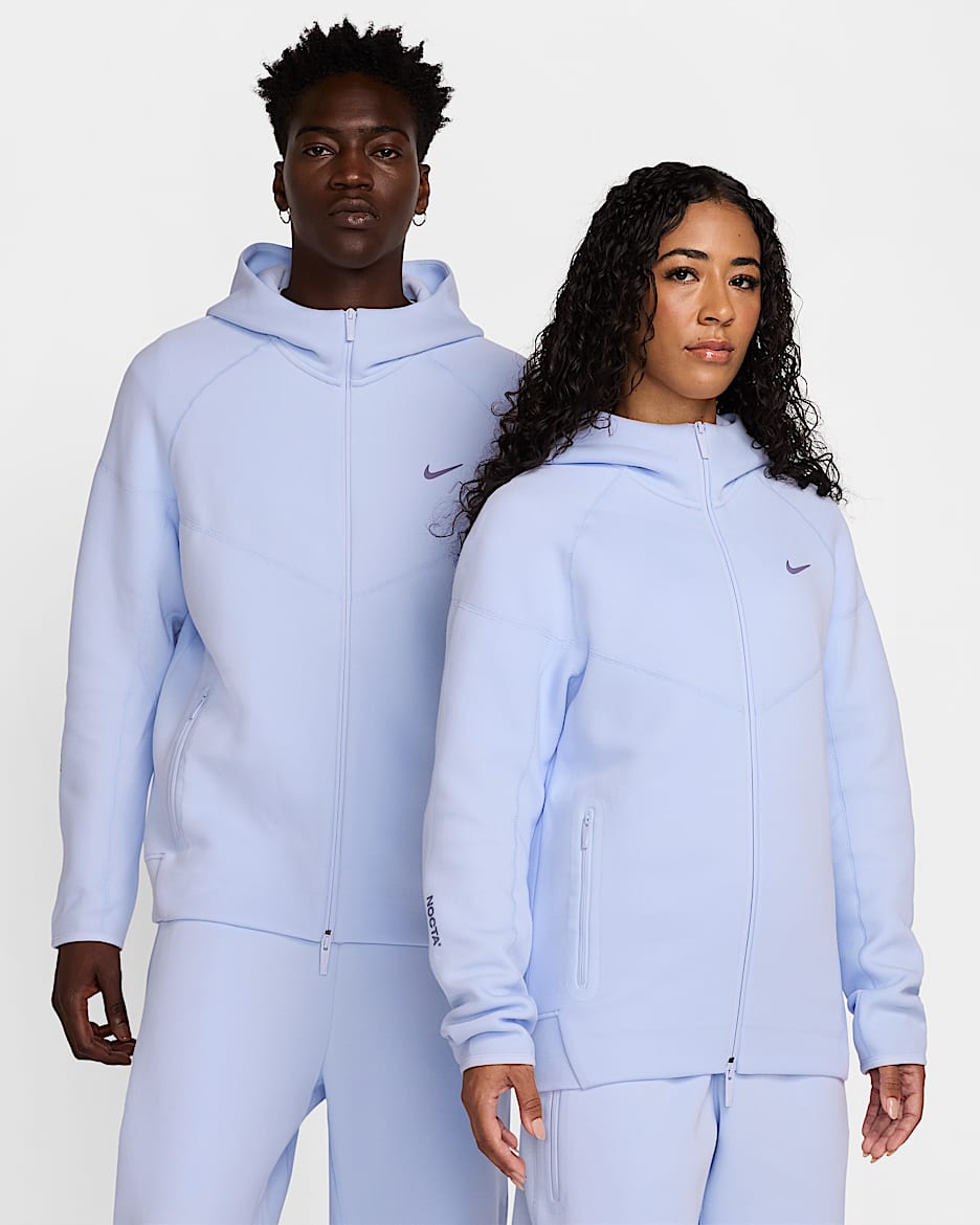 NOCTA Tech Fleece Herren-Hoodie mit durchgehendem Reißverschluss - Palest Purple/Daybreak