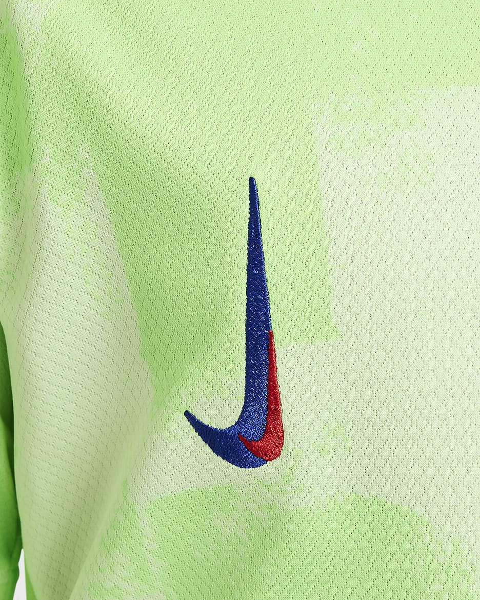 Koszulka piłkarska dla dużych dzieci Nike Dri-FIT FC Barcelona Stadium 2024/25 (wersja trzecia) – replika - Barely Volt/Barely Volt/Lime Blast/Old Royal