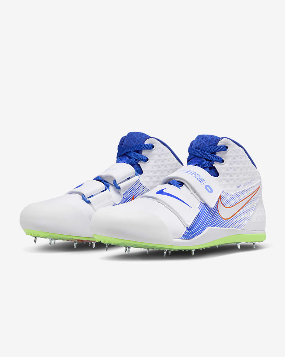 Nike Zoom Javelin Elite 3 friidrett piggsko til kasting - Hvit/Racer Blue/Lime Blast/Hvit