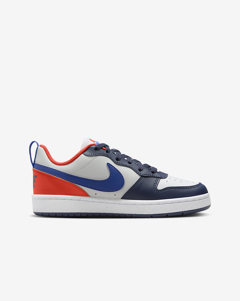 รองเท้าเด็กโต Nike Court Borough Low Recraft - Midnight Navy/Team Orange/Light Silver/Hyper Royal