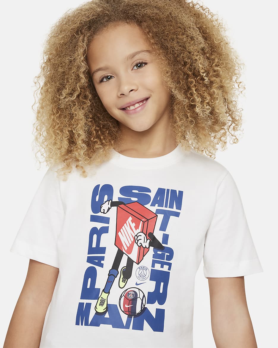 Paris Saint-Germain Big Kids' Nike Soccer T-Shirt - White