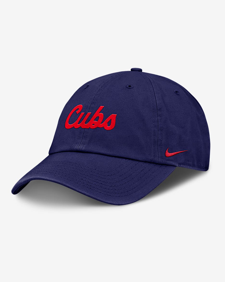 Gorra Nike de la MLB ajustable para hombre Chicago Cubs Club - Azul fiel