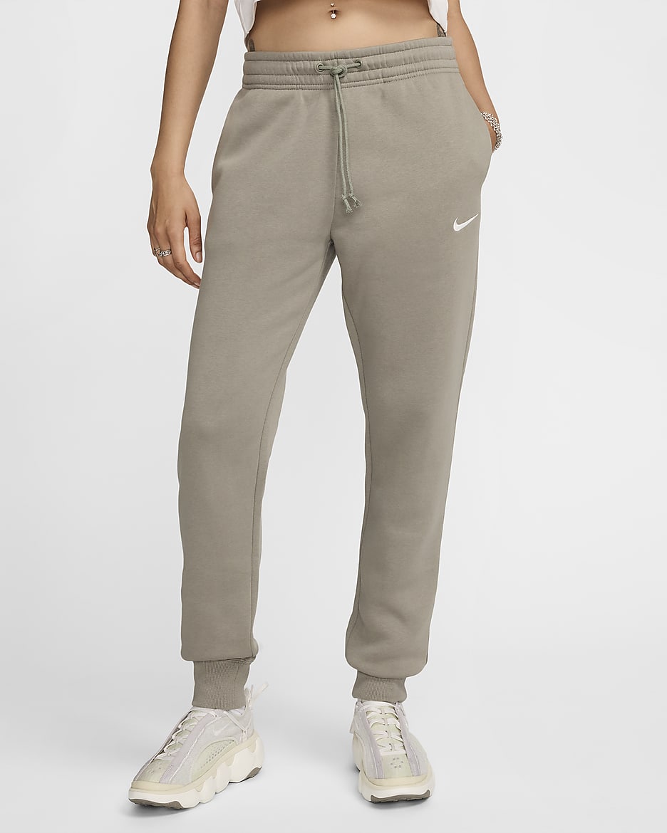Nike Sportswear Phoenix Fleece Women's Mid-Rise Sweatpants - Light Army/Sail