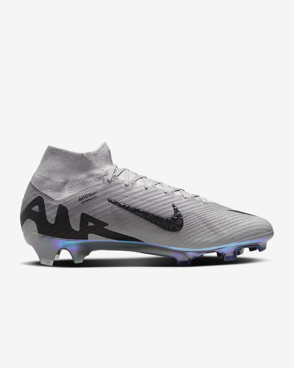 รองเท้าสตั๊ดฟุตบอลหุ้มข้อสูง FG Nike Mercurial Superfly 9 Elite - Atmosphere Grey/ดำ