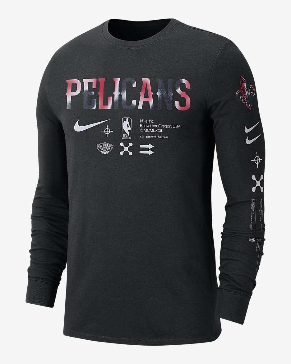 New Orleans Pelicans Men's Nike NBA Long-Sleeve T-Shirt - Black