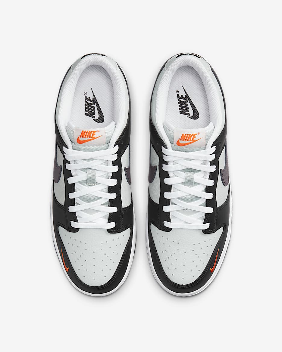 Nike Dunk Low Men's Shoes - Black/Light Silver/Bright Mandarin/Medium Ash