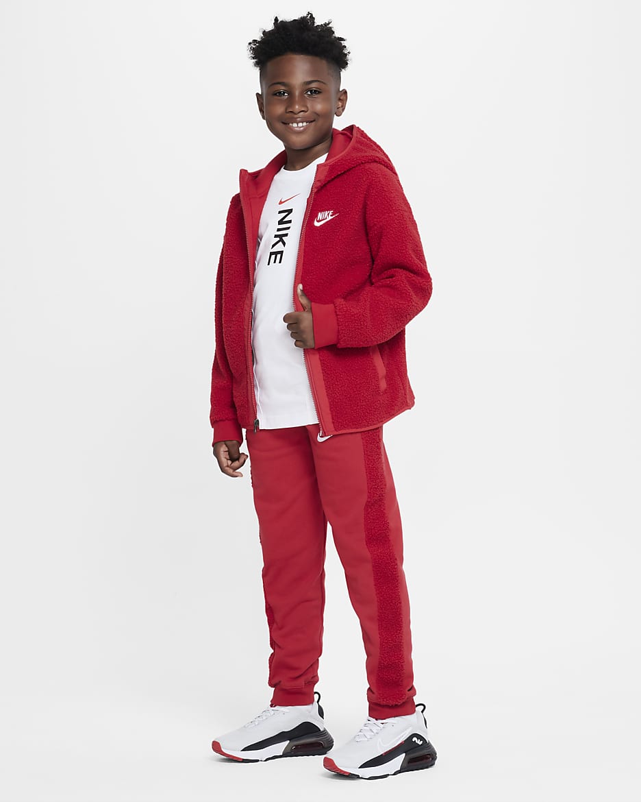 Nike Sportswear Club Fleece Big Kids' (Boys') Winterized Pants - Gym Red/White