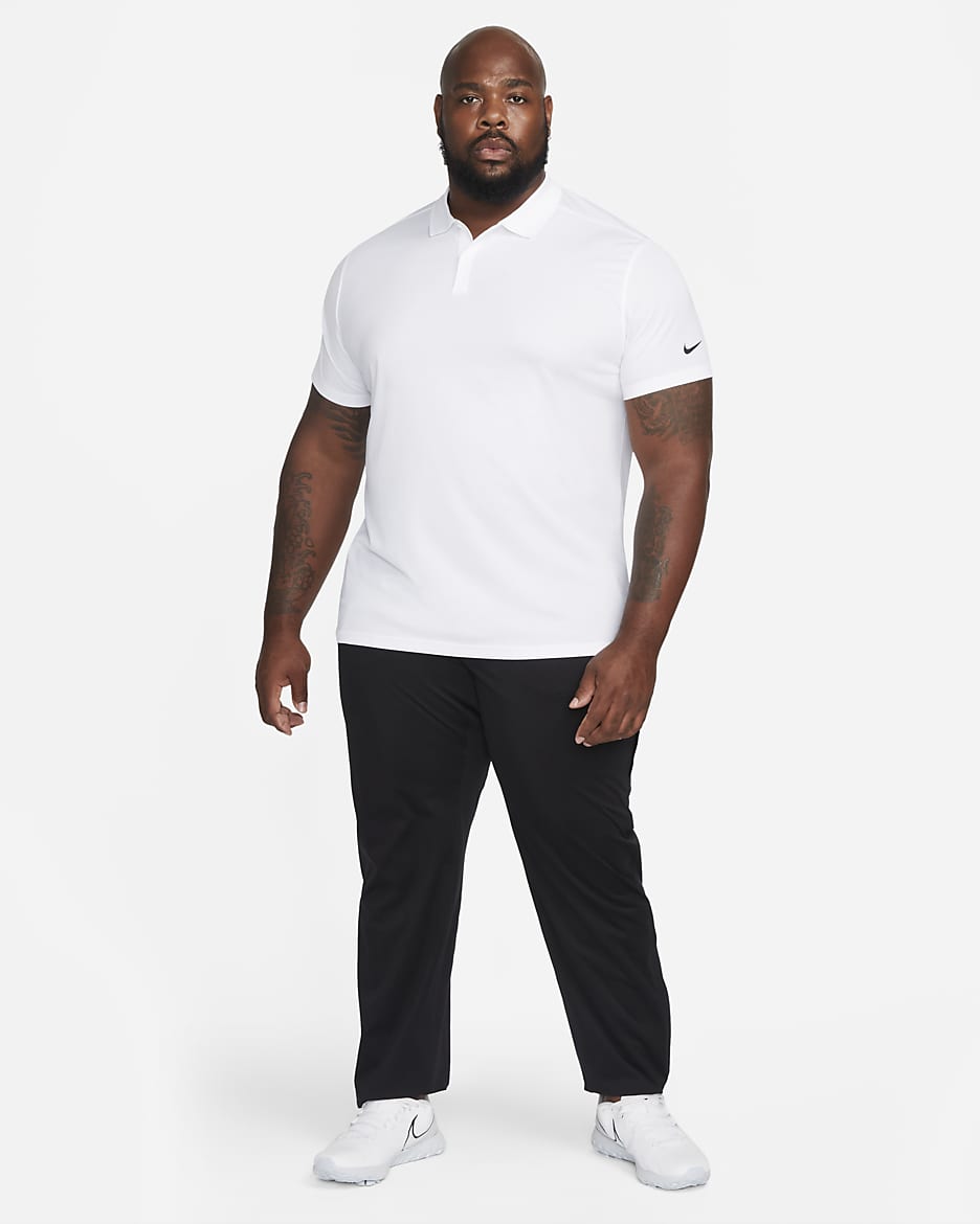 Polo de golf Nike Dri-FIT Victory pour Homme - Blanc/Noir