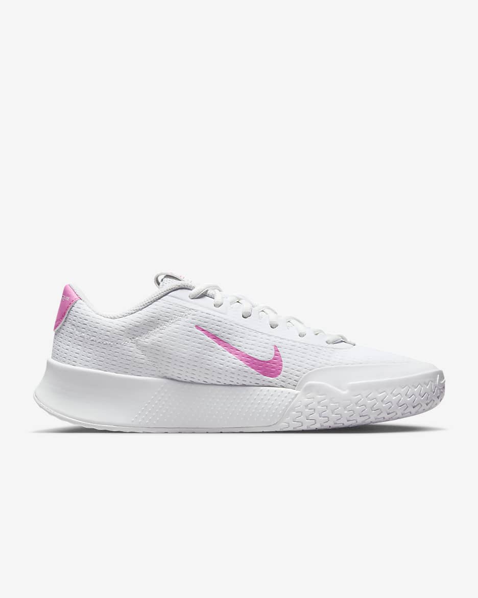 Dámská tenisová bota NikeCourt Vapor Lite 2 na tvrdý povrch - Bílá/Bílá/Playful Pink