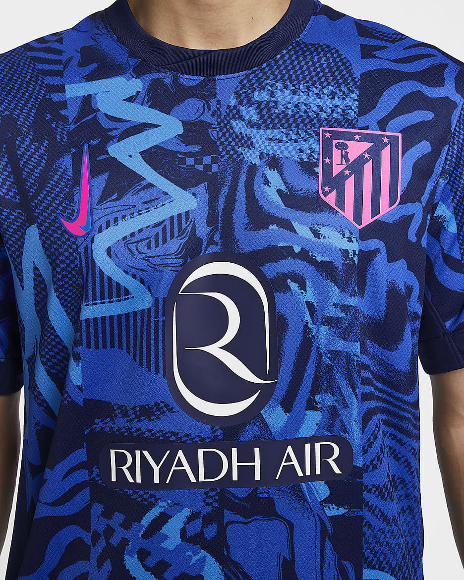 Atlético Madrid 2024/25 Stadium Third Men's Nike Dri-FIT Football Replica Shirt - Blue Void/Pink Glow