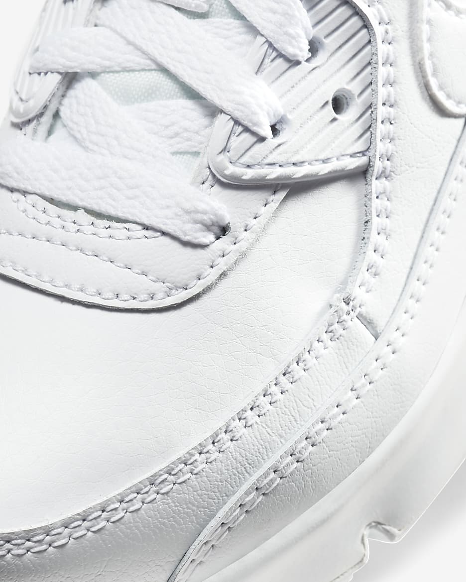 Nike Air Max 90 LTR Little Kids’ Shoes - White/Metallic Silver/White/White