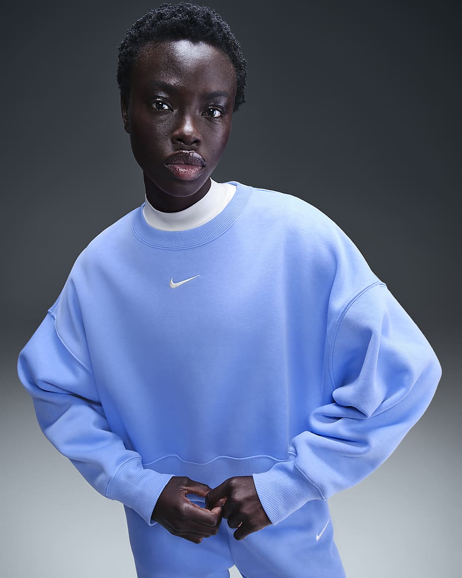 Nike Sportswear Phoenix Fleece Women's Over-Oversized Crew-Neck Sweatshirt - Royal Pulse/Sail