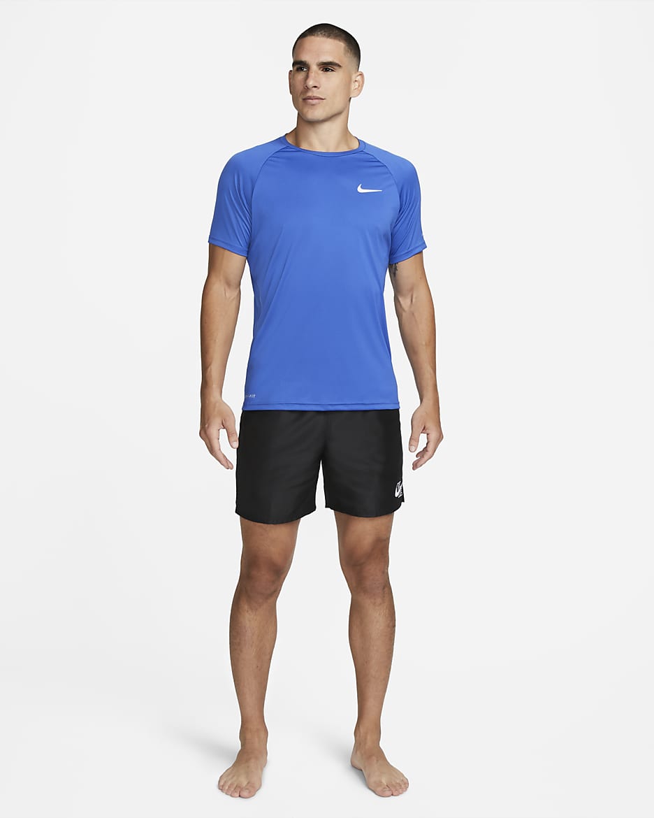 Nike Essential Men's Short-Sleeve Hydroguard Swim Shirt - Game Royal