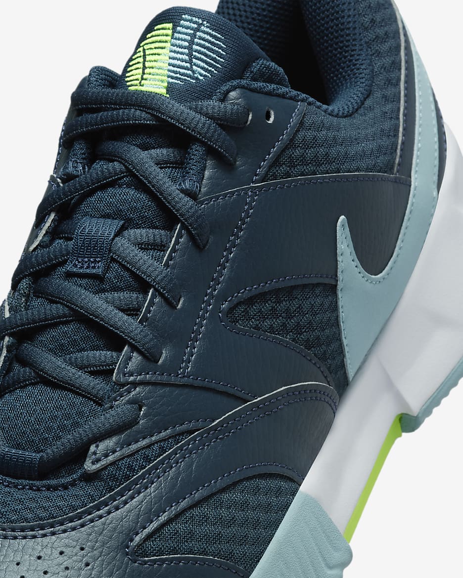 NikeCourt Lite 4 Herren-Tennisschuh für Sandplätze - Armory Navy/Volt/Denim Turquoise