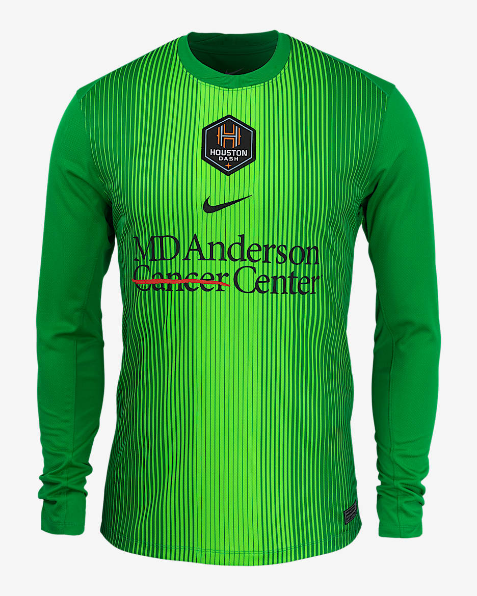 Jersey Nike de la NWSL Replica de Houston Dash portero 2025 Stadium para hombre - Verde strike/Verde estadio