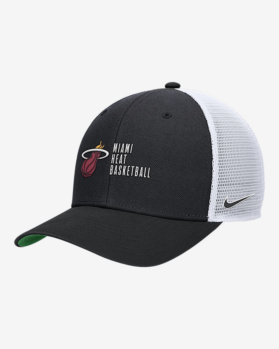 Gorra de rejilla Nike de la NBA Miami Heat 2024/25 Rise Icon Edition - Negro