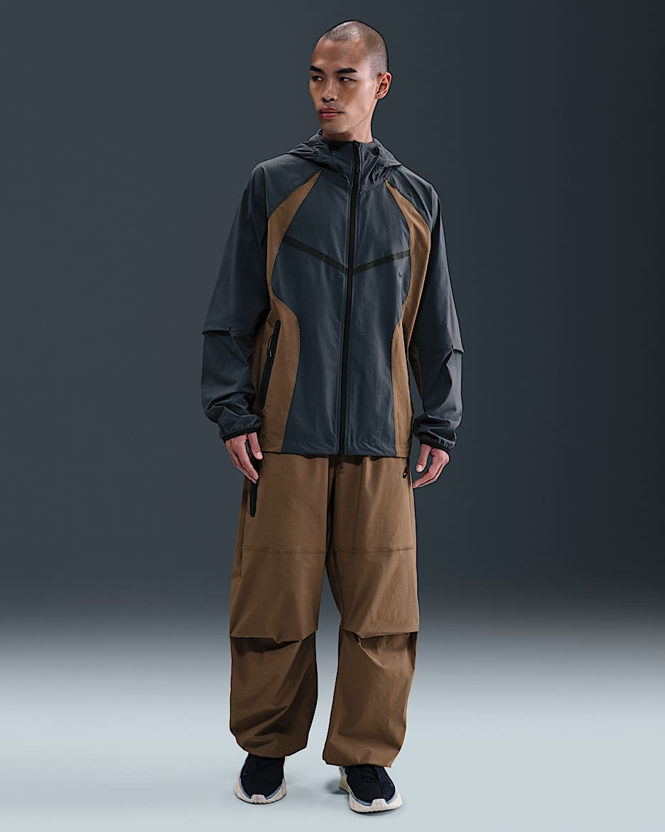 Nike Tech Men's Woven Oversized Trousers - Mosswood Brown/Mosswood Brown/Black