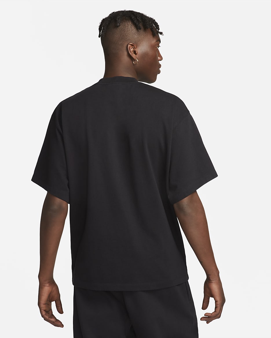 Nike Solo Swoosh Men's Short-Sleeve Heavyweight Top - Black/White