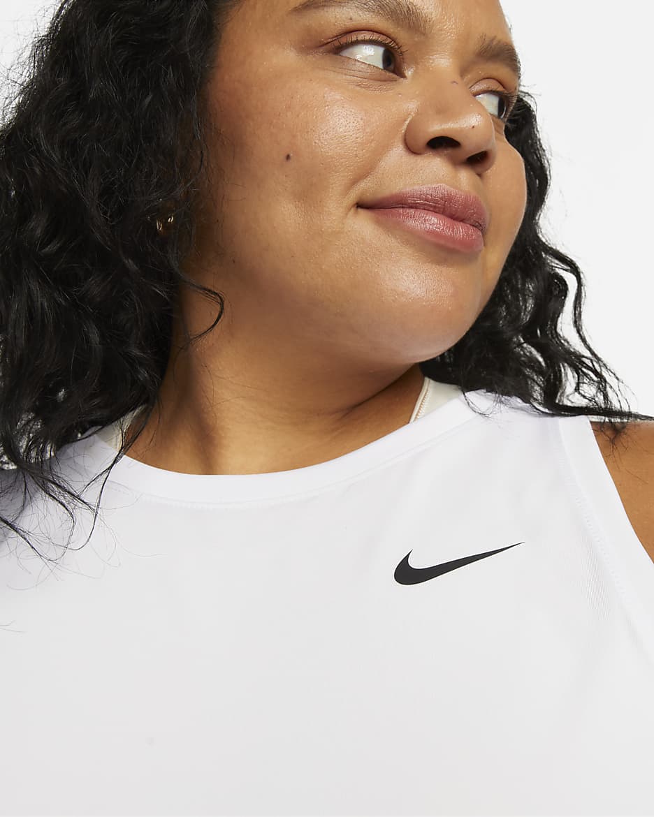 Nike Dri-FIT Women's Tank (Plus Size) - White/Black