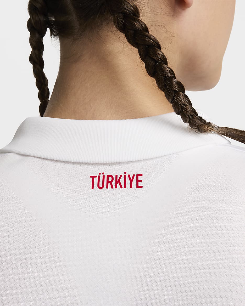 Türkiye 2024/25 Stadium Home Women's Nike Dri-FIT Football Replica Shirt - White/Sport Red/Sport Red