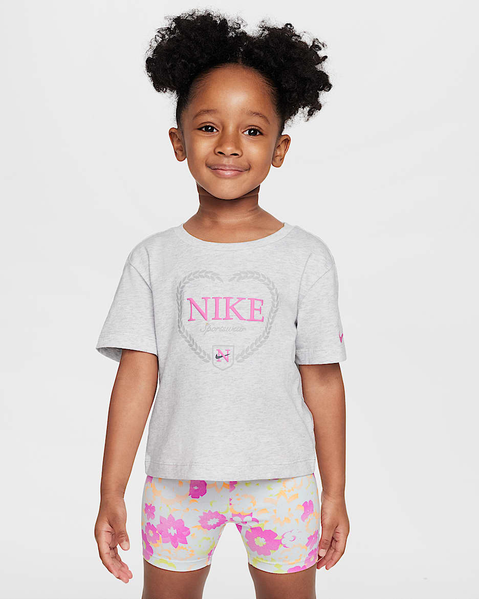 Nike Toddler Game, Swoosh, Match Boxy T-Shirt - Birch Heather