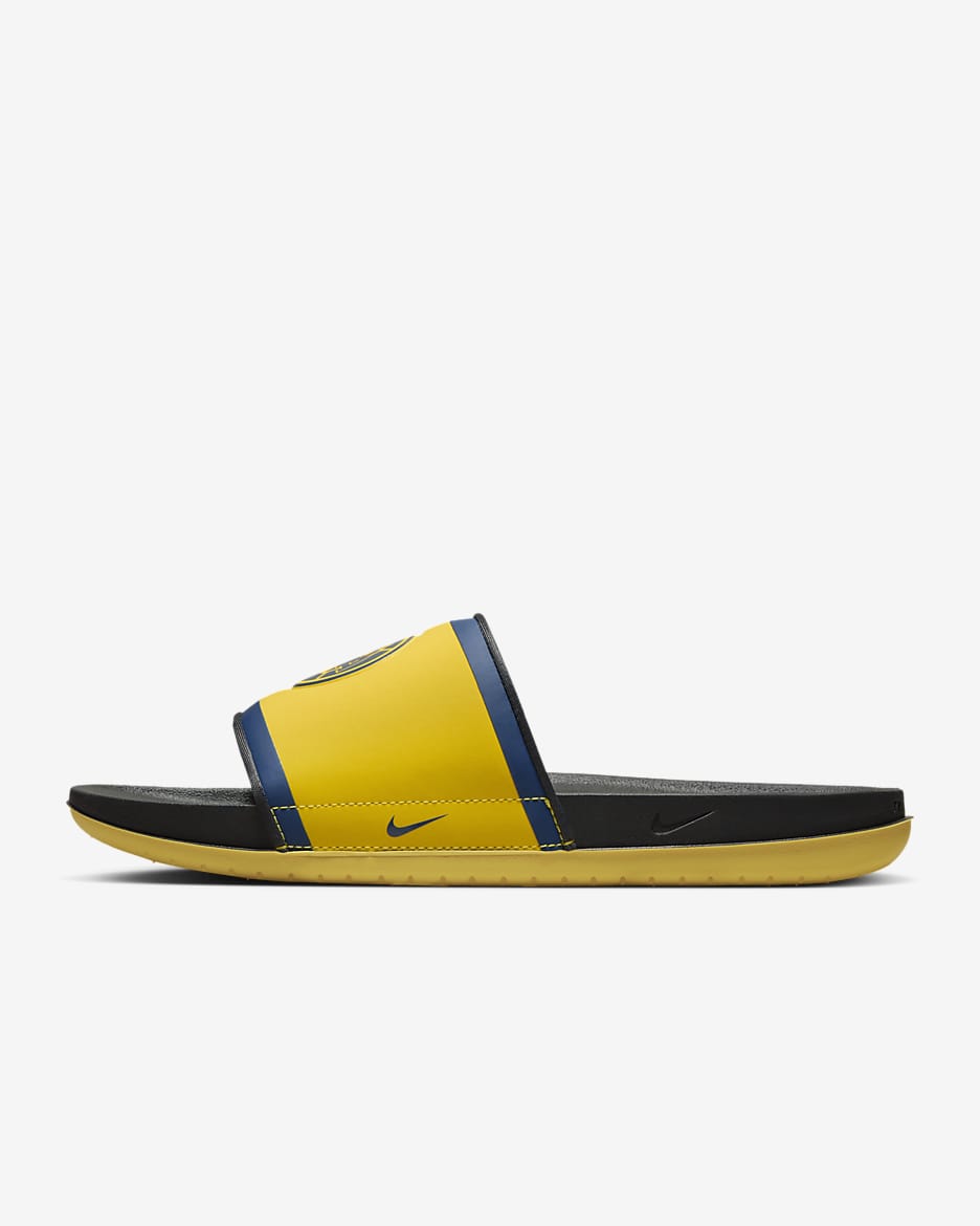 Chanclas de fútbol Nike Offcourt (Club América)  - Amarillo tour/Gris humo oscuro/Azul valeriana