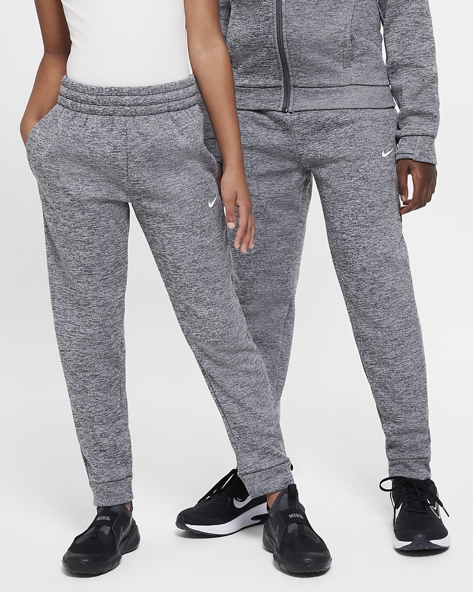 Nike Multi Stain Repel Big Kids' Therma-FIT Joggers - Dark Grey/Photon Dust/Heather/White