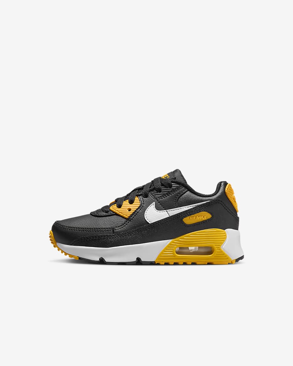 Nike Air Max 90 LTR Younger Kids' Shoes - Black/University Gold/White