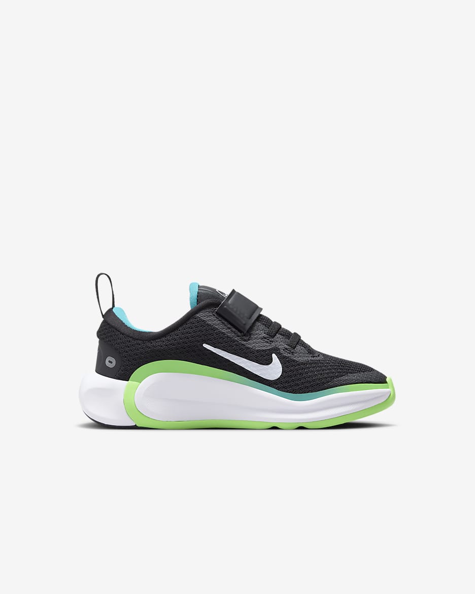 Nike Infinity Flow Little Kids' Shoes - Black/Aquamarine/Green Strike/Football Grey