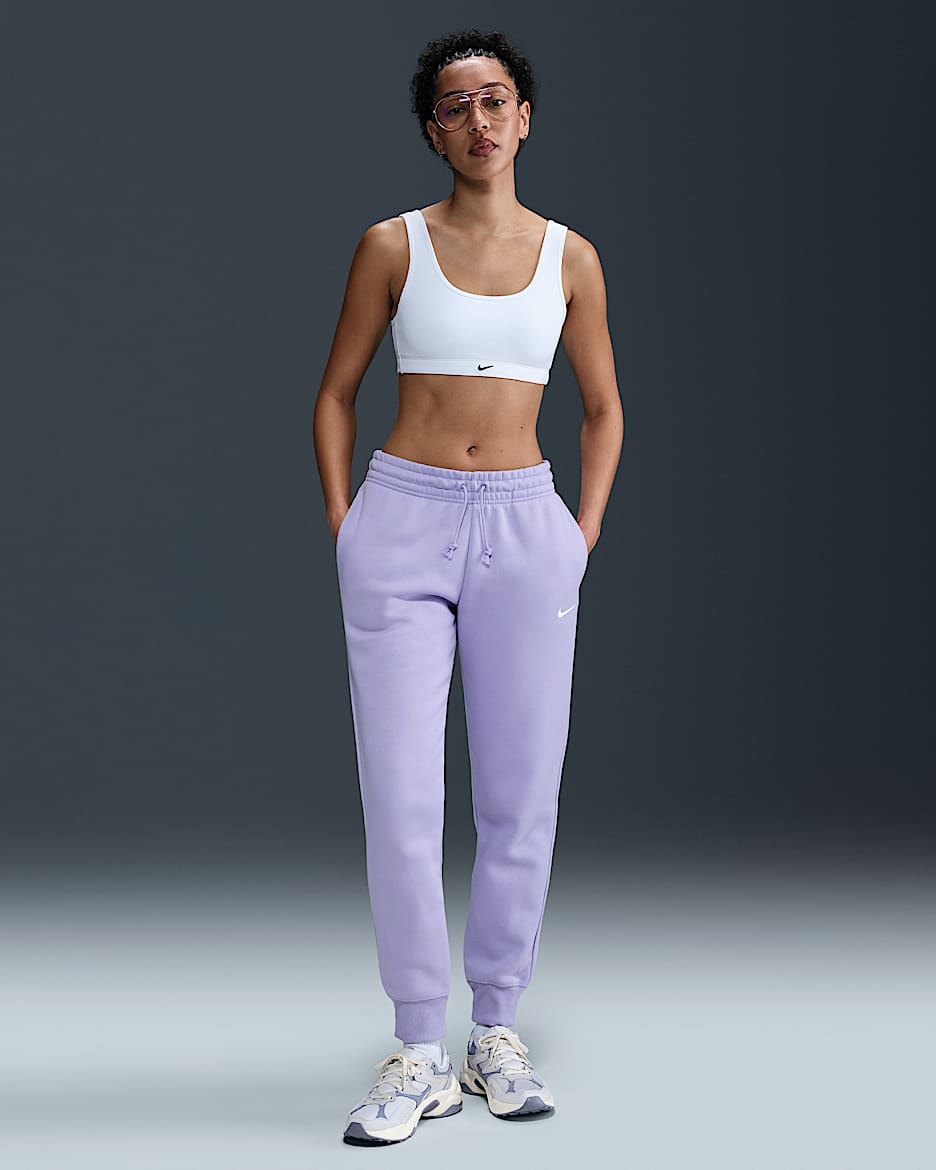 Nike Sportswear Phoenix Fleece Women's Mid-Rise Sweatpants - Lilac Ice/Sail