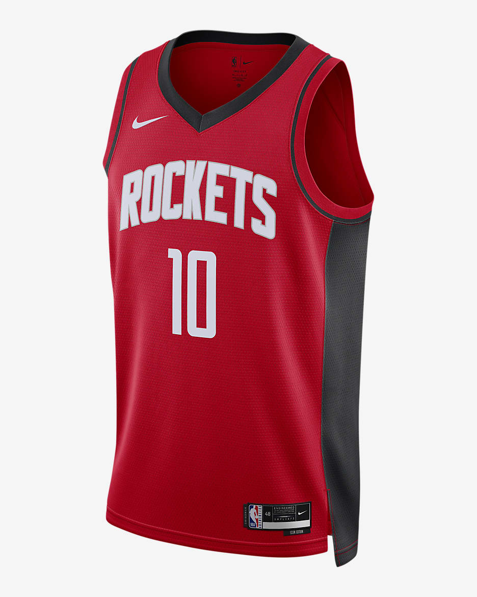 Jersey Nike Dri-FIT de la NBA Swingman para hombre Houston Rockets Icon Edition 2022/23 - Rojo universitario
