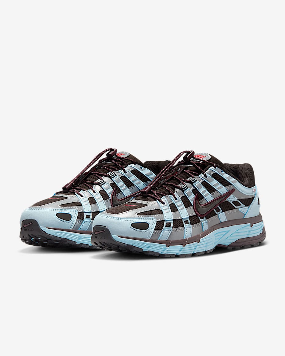 Nike P-6000 Kadın Ayakkabısı - Glacier Blue/Velvet Brown/Metallic Silver/Burgundy Crush