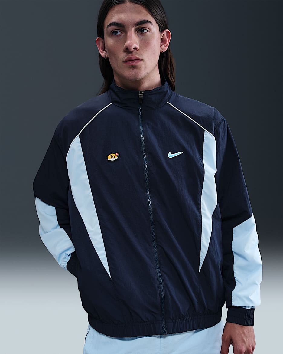 Nike Sportswear Men's Woven Track Jacket - Obsidian/Celestine Blue/Blue Chill