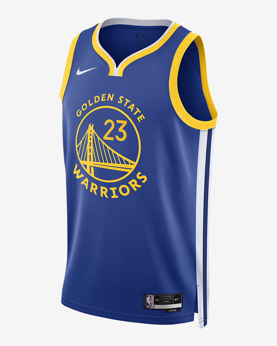 Jersey Nike Dri-FIT de la NBA Swingman para hombre Golden State Warriors Icon Edition 2022/23 - Azul enérgico